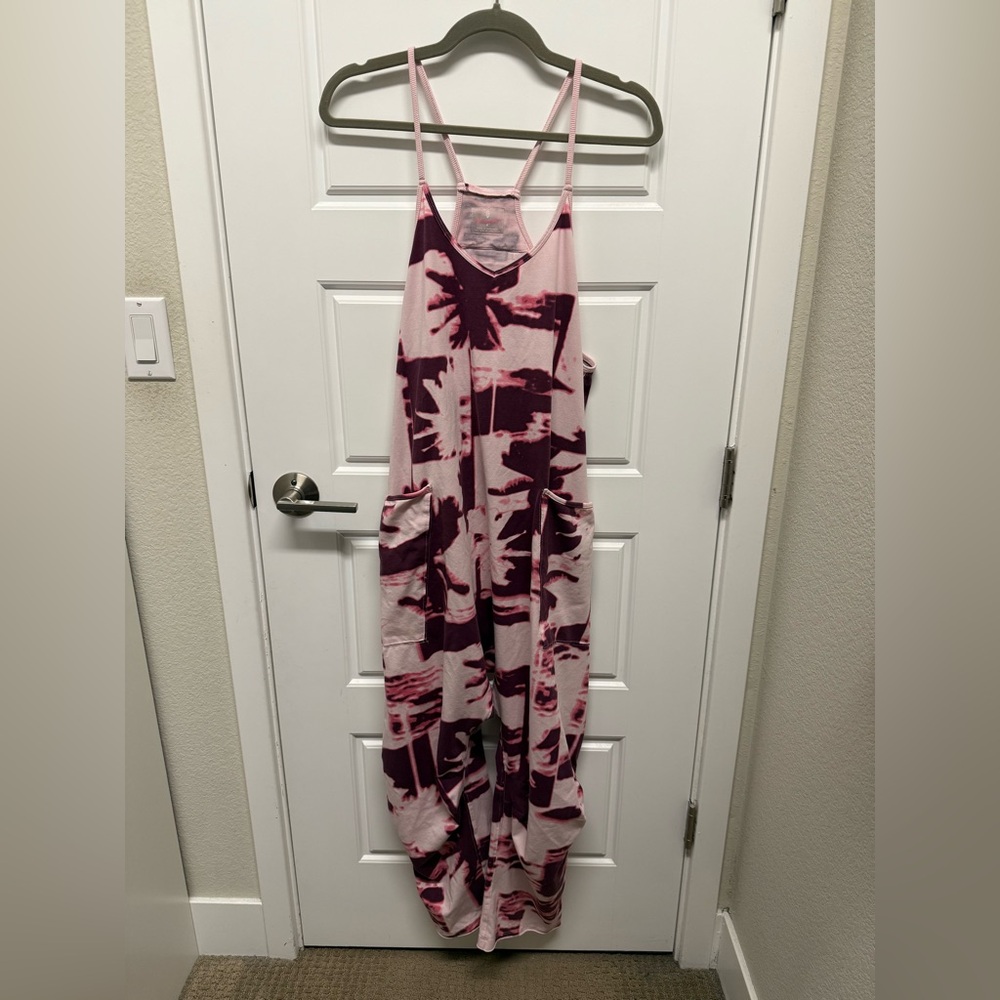 Free People Hot Shot Printed One Piece - Pink Palm - small - Picture 3 of 6